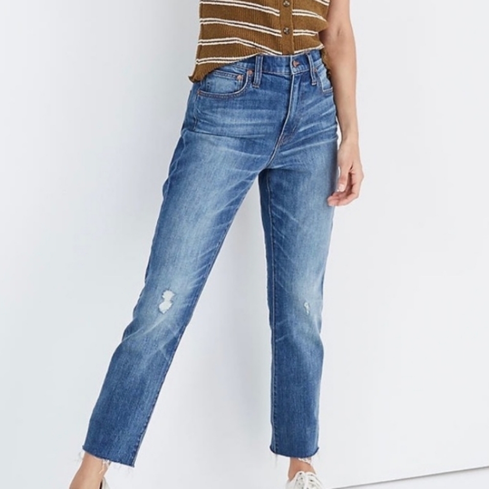Madewell High Rise Slim‎ Crop Boyjean Sz 24